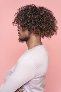 man with afro curls 